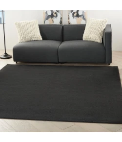 Nourison Home Nourison Essentials NRE01 Black 5 ft. Square Area Rug