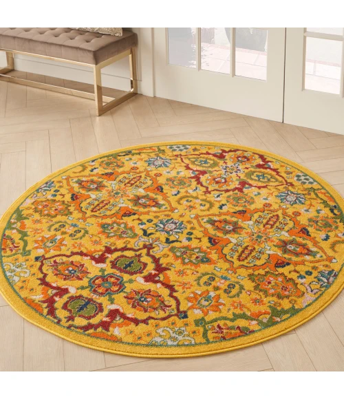 Nourison Allur Area Rug ALR03 Yellow Multicolor