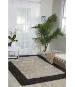 Nourison Home Amore AMOR5 Silver/Charcoal 5 ft. 3 in. X 7 ft. 5 in. Area Rug