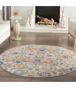 Nourison Home Passion PSN01 Ivory Multicolor 5 ft. Round Area Rug