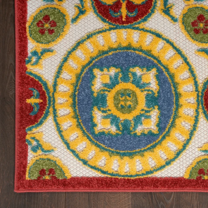 Nourison Aloha Area Rug ALH30 Red/Multi