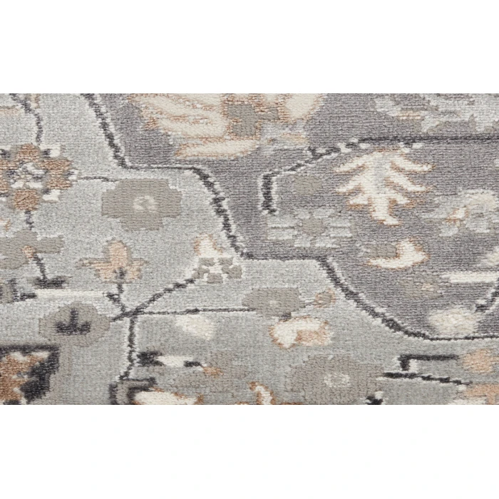 Nourison Elation Grey ETN09 2 ft. 2 in. X 12 ft. Rectangle Rug