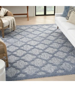 Nourison Home Easy Care NES01 Denim Blue 8 ft. X 10 ft. Area Rug