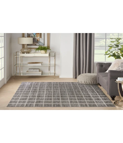 Nourison Serenity Home Grey Ivory SRH05 3 ft. 11 in. X 5 ft. 11 in. Rectangle Rug