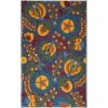 Nourison Home Aloha ALH17 Navy Multicolor 3 ft. 6 in. X 5 ft. 6 in. Area Rug
