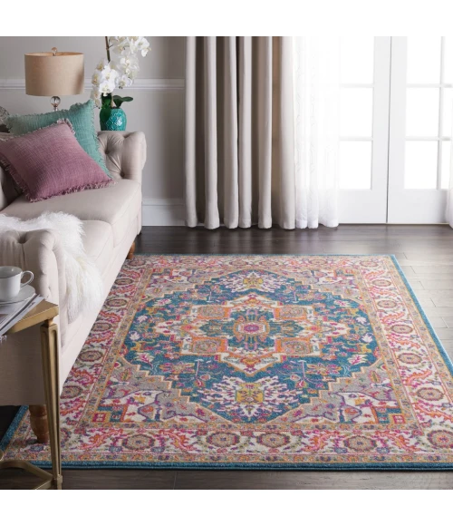 Nourison Passion Area Rug PSN20-Teal Multicolor