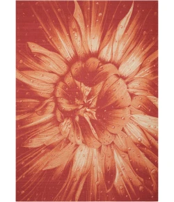 Nourison Home & Garden - Rs110 Red Area Rug 7 ft. 9 X 10 ft. 10 Rectangle