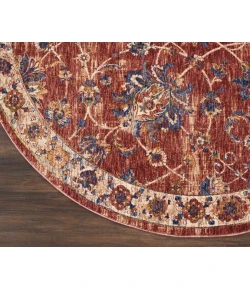 Nourison Home Lagos Red LAG02 5ft. x Round Round Rug