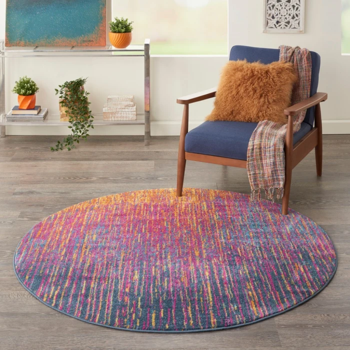 Nourison Passion Round Area Rug PSN09-Multicolor