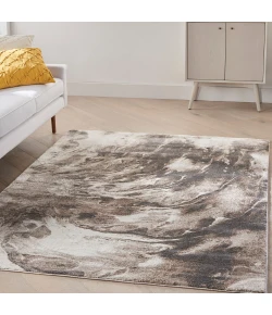 Nourison Home American Manor AMR03 Ivory Mocha 5 ft. 3 in. X 7 ft. 3 in. Area Rug