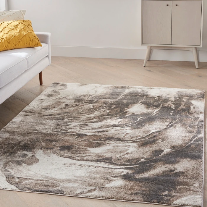 Kathy Ireland American Manor Area Rug AMR03 Ivory Mocha