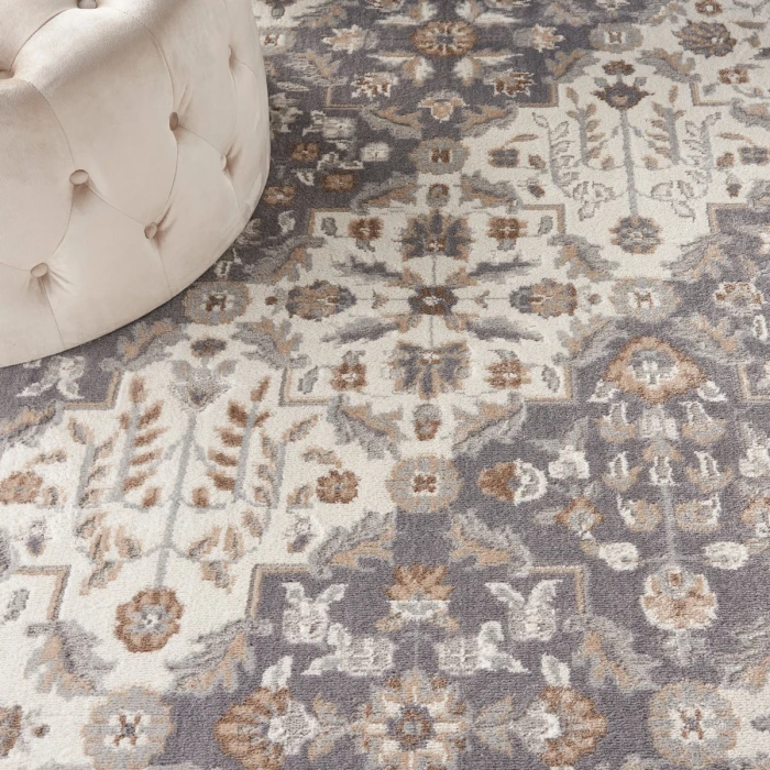 Nourison Elation Area Rug ETN08 Ivory Grey 7'10" x 9'10"