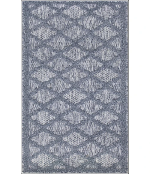 Nourison Easy Care Denim Blue NES01 2 ft. X 6 ft. Rectangle Rug