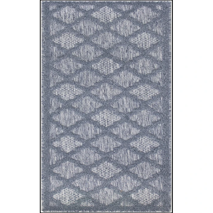 Nourison Easy Care Denim Blue NES01 2 ft. X 6 ft. Rectangle Rug