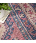 Nicole Curtis Machine Washable Series 1 Area Rug SR105 Red/Navy 9' x 12'