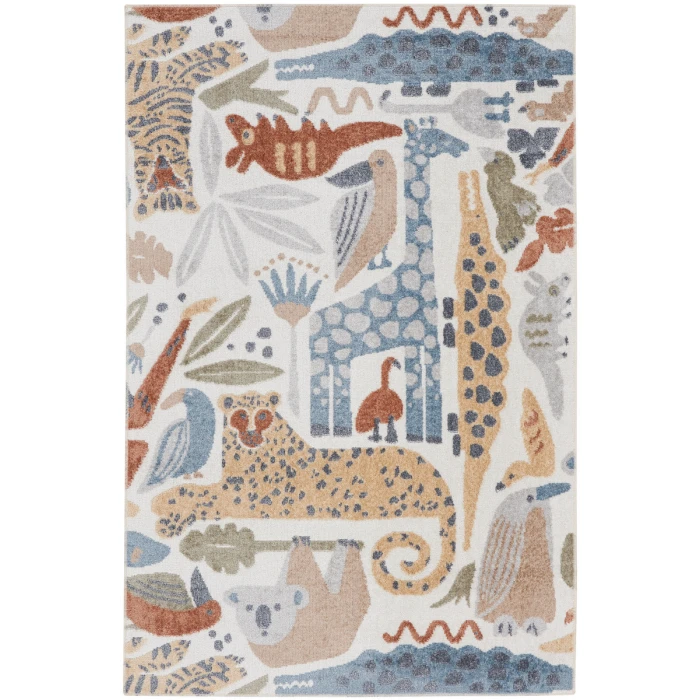 Nourison Astra Machine Washable Area Rug ASW01 Ivory