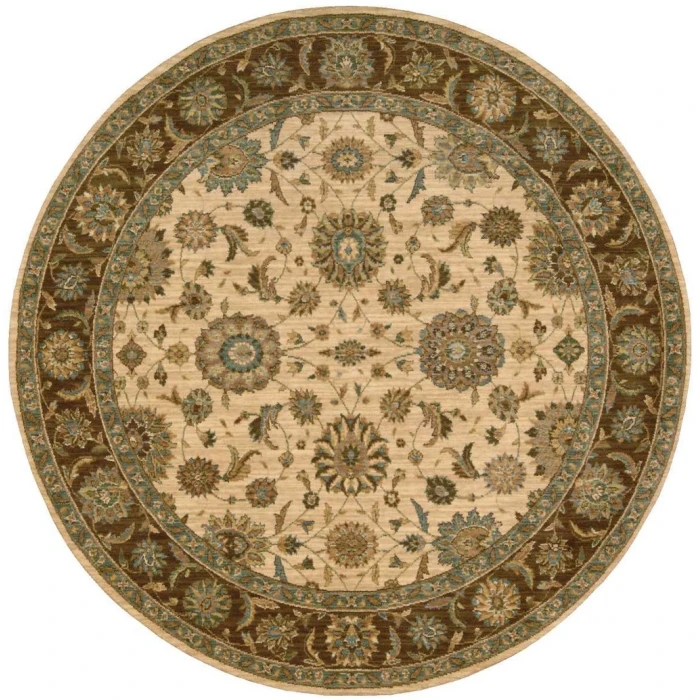Nourison Living Treasures Round Area Rug LI05-Beige