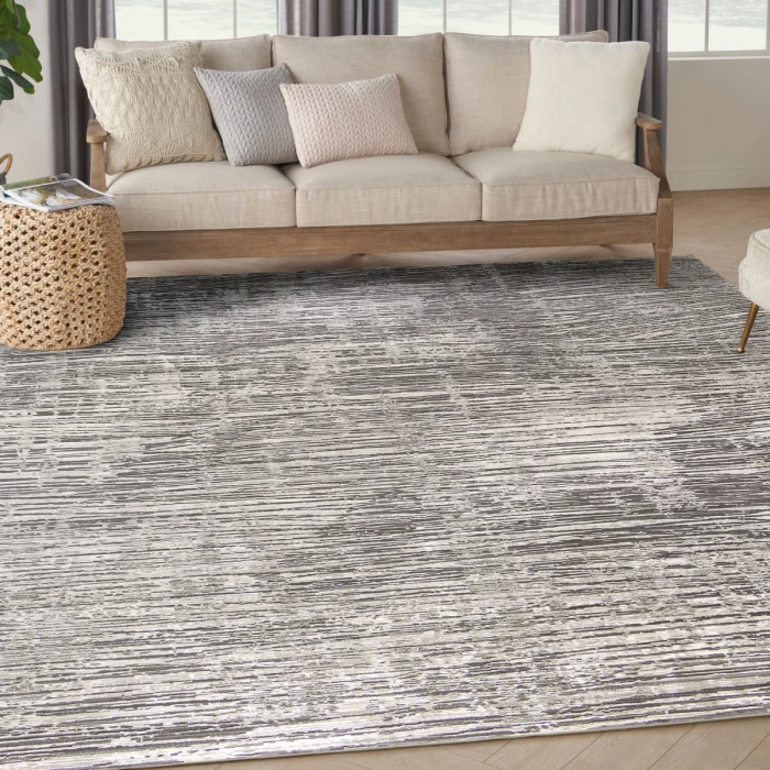 Nourison Sustainable Trends Ivory Grey SUT01 9 ft. X 12 ft. Rect. Rug