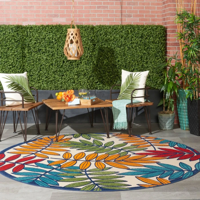 Nourison Aloha Round Area Rug ALH18-Multicolor