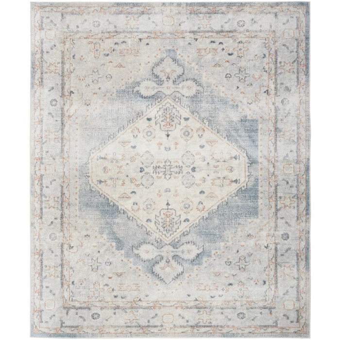 Nourison Astra Machine Washable Area Rug ASW11 Light Blue