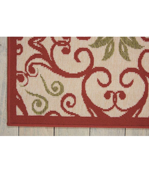 Nourison Caribbean Area Rug CRB02-Ivory/Rust