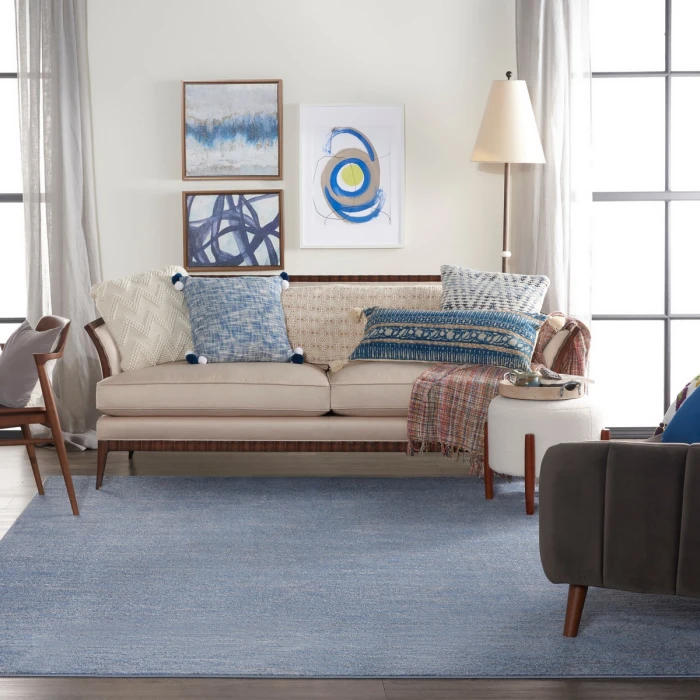 Nourison Nourison Essentials Blue/Grey Area Rug NRE01 Blue/Grey 10' x 14'