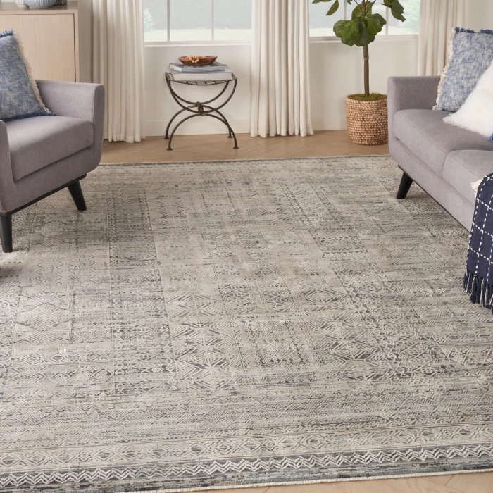 Nourison Lynx Ivory Blue LNX06 12 ft. X 16 ft. Rect. Rug