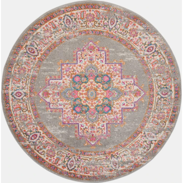 Nourison Passion Round Area Rug PSN03-Grey