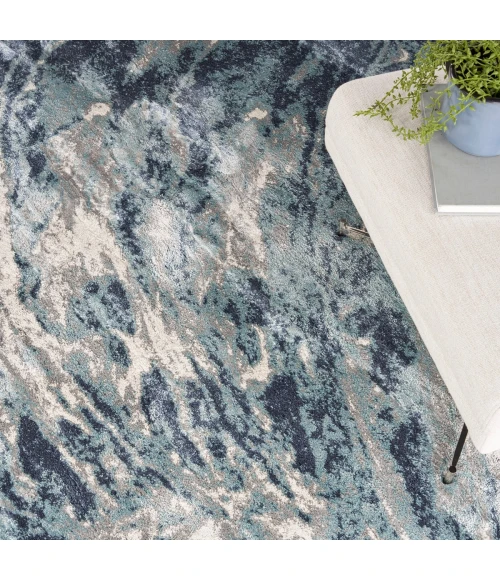 Kathy Ireland American Manor Area Rug AMR03 Blue/Ivory 9' x 12'