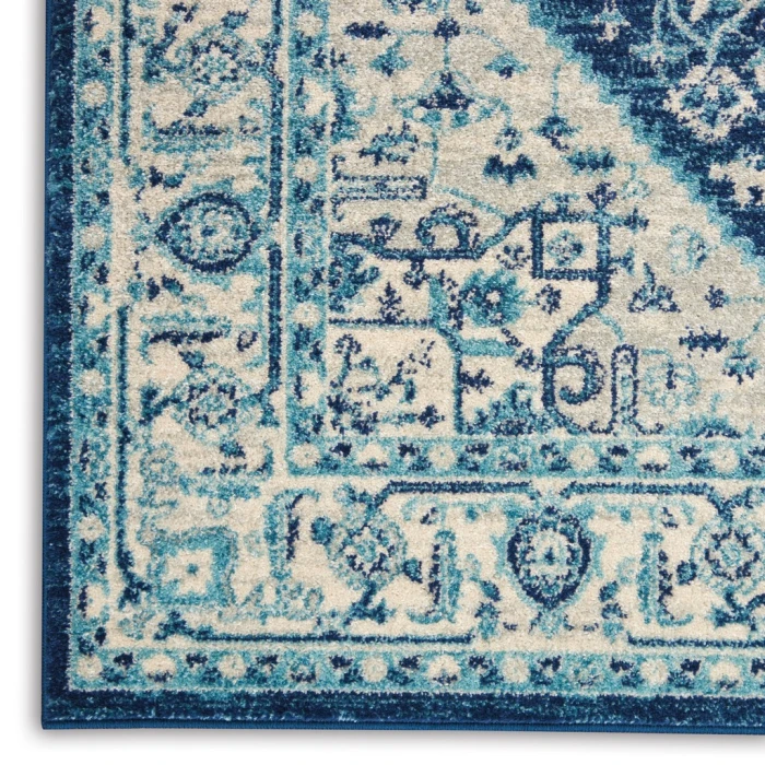 Nourison Tranquil Area Rug TRA06-Ivory/Navy