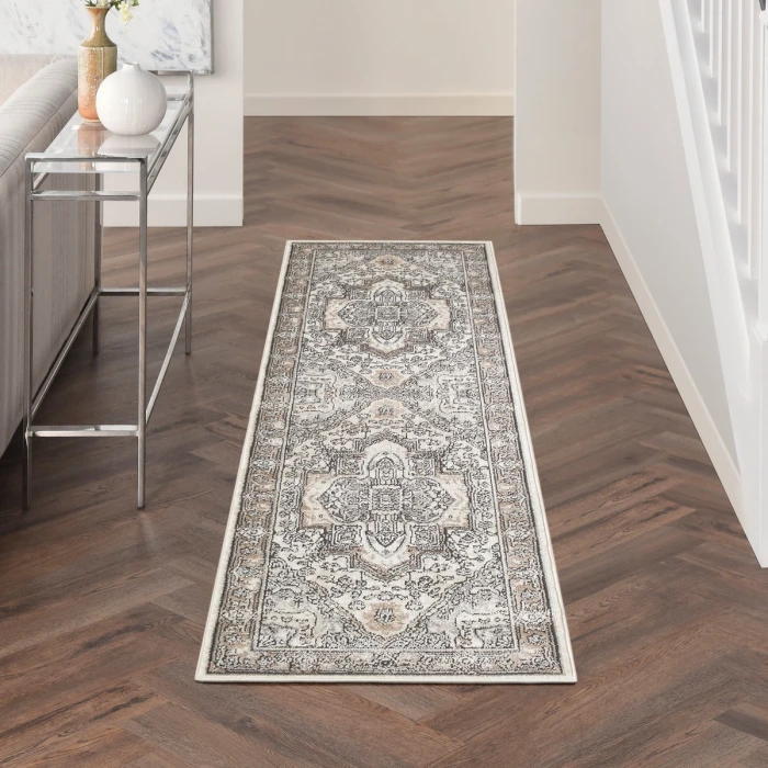 Nourison Quarry Ivory Grey Taupe QUA18 10 ft. Rect. Rug