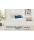 Nourison Astra Machine Washable Blue Ivory ASW09 2 ft. 2 in. X 4 ft. Rectangle Rug