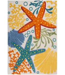 Nourison Home Aloha ALH24 Multicolor 3 ft. 6 in. X 5 ft. 6 in. Area Rug