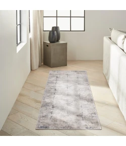 Calvin Klein CK022 Infinity IFN03 Ivory Grey 2 ft. 2 in. X 7 ft. 6 in. Area Rug
