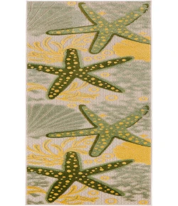 Nourison Home Aloha ALH24 Green Yellow 2 ft. X 6 ft. Area Rug