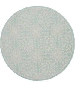 Nourison Home Jubilant JUB06 Ivory Green 5 ft. 3 in. Round Area Rug