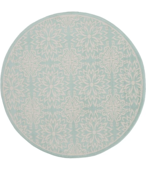 Nourison Jubilant Round Area Rug JUB06-Ivory/Green