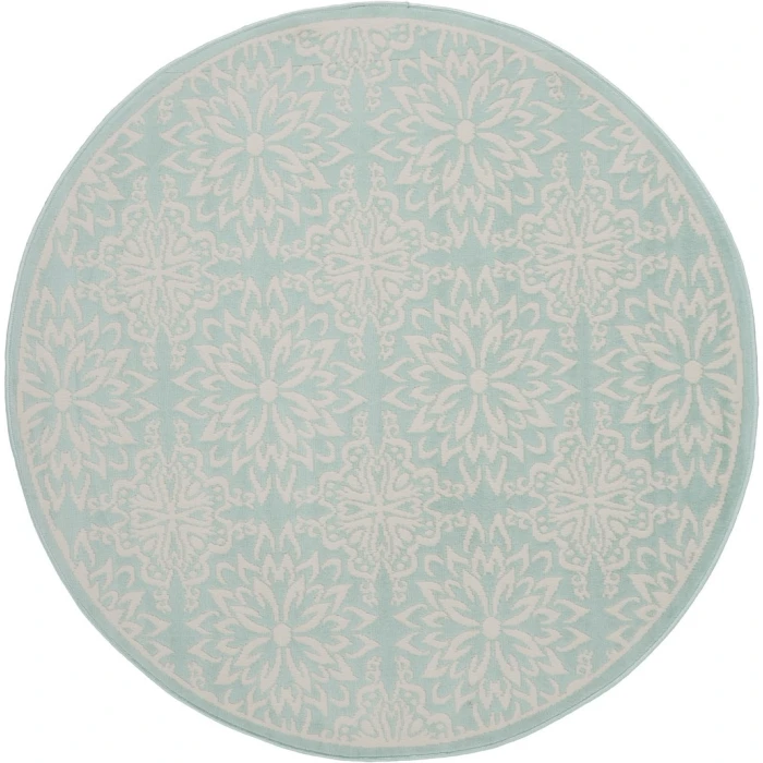 Nourison Jubilant Round Area Rug JUB06-Ivory/Green