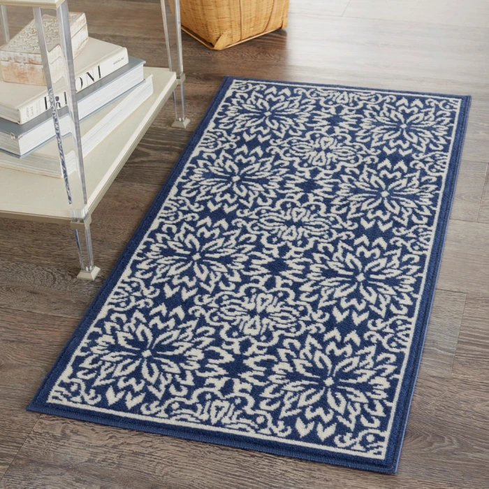 Nourison Jubilant Runner Area Rug JUB06-Navy/Ivory