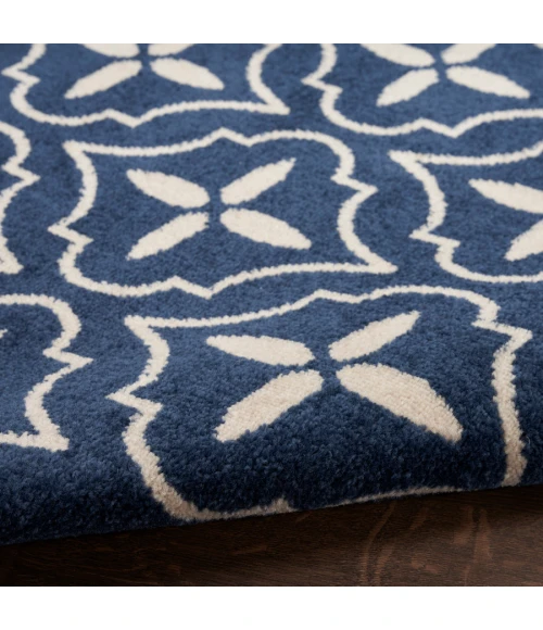 Nourison Home Nourison Essentials Navy Ivory NRE04 8 ft. X 10 ft. Rectangle Rug