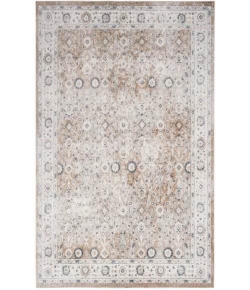 Nourison Astra Machine Washable Silver Taupe ASW16 6 ft. 7 in. X 9 ft. Rectangle Rug
