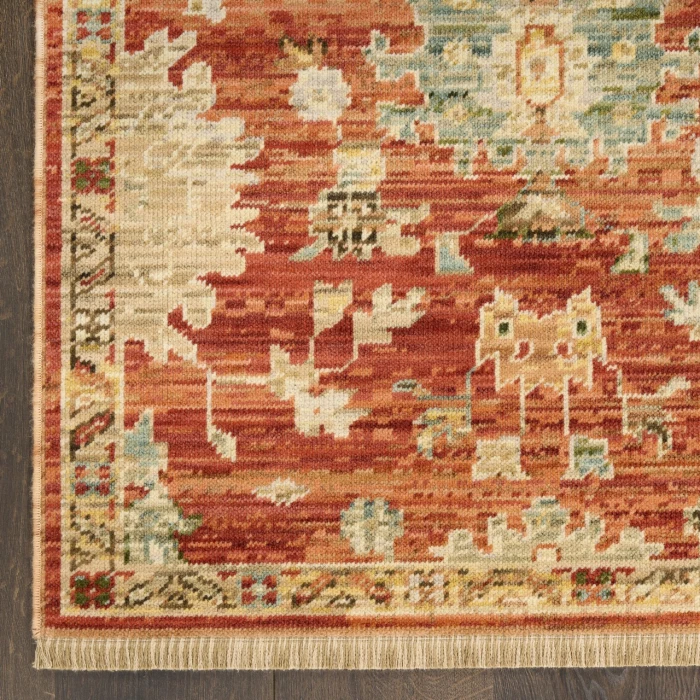 Nourison Home Antique Bloom Red ANB01 8ft. x 10ft. Rect. Rug