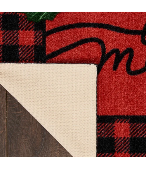 Nourison Accent Decor/Xmas Area Rug 102JP-Red