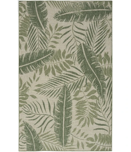 Nourison Garden Oasis Ivory Green GOA02 4 ft. X 6 ft. Rectangle Rug