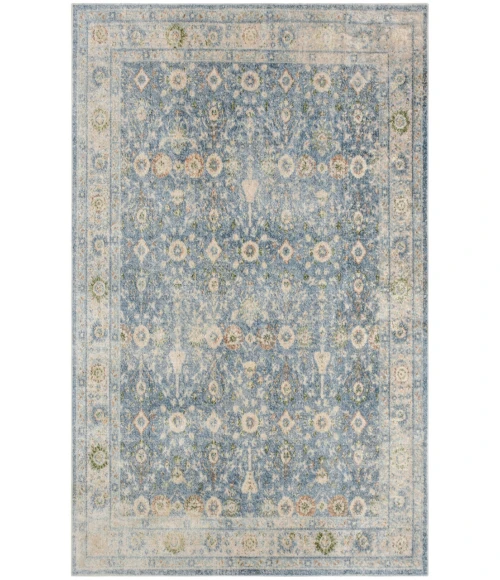 Nourison Astra Machine Washable Teal Beige ASW16 4 ft. X 6 ft. Rectangle Rug