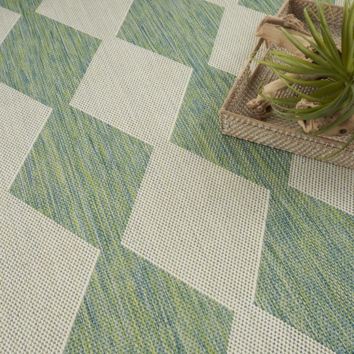 Nourison Positano Blue Green POS04 4ft. Round Rug