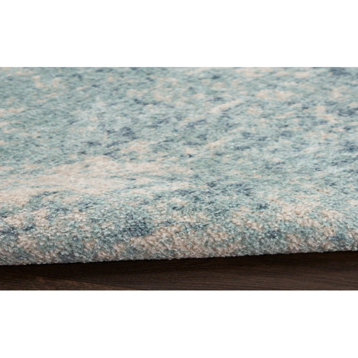 Nourison Astra Machine Washable Blue Ivory ASW07 9 ft. X 12 ft. Rectangle Rug