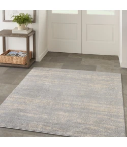 Nourison Home Nourison Essentials NRE03 Grey Beige 5 ft. Square Area Rug