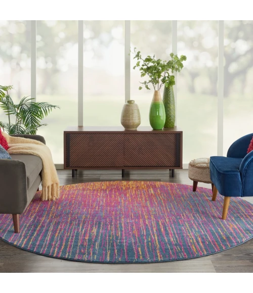 Nourison Passion Round Area Rug PSN09-Multicolor