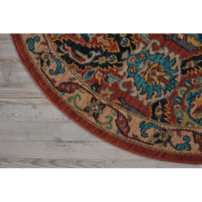 Nourison 2020 Round Area Rug NR205-Terracotta